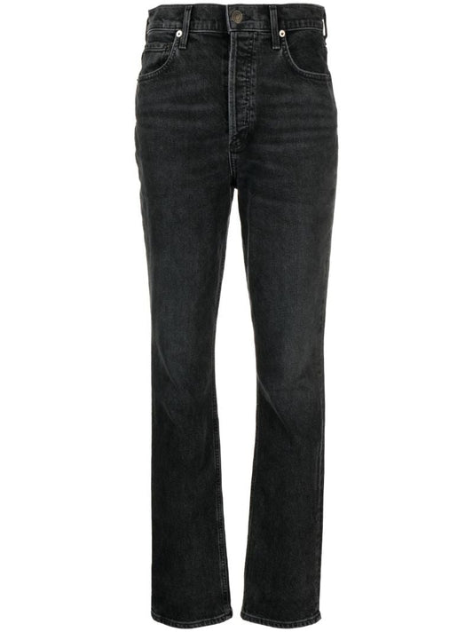 Black Freya High-rise Slim Jeans