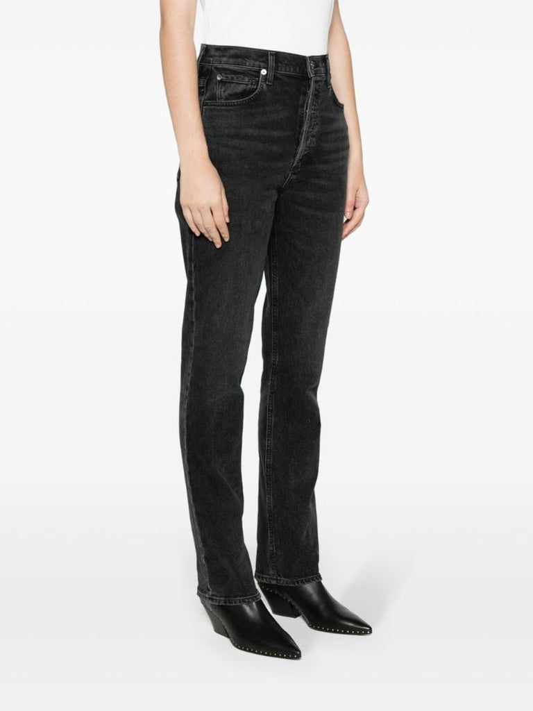 Black Freya High-rise Slim Jeans