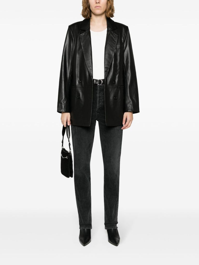 Black Freya High-rise Slim Jeans