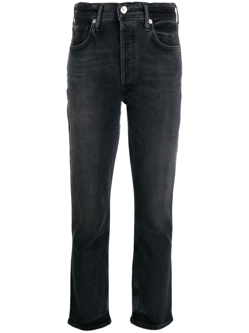 Black Charlotte Straight-leg Jeans