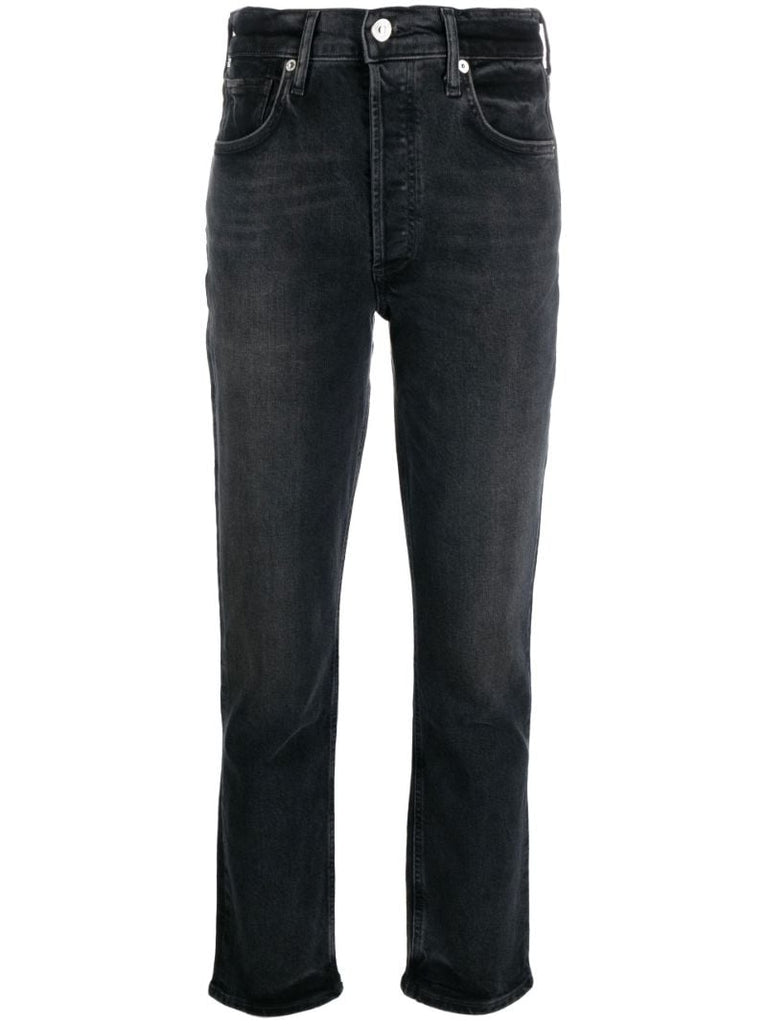 Black Charlotte Straight-leg Jeans