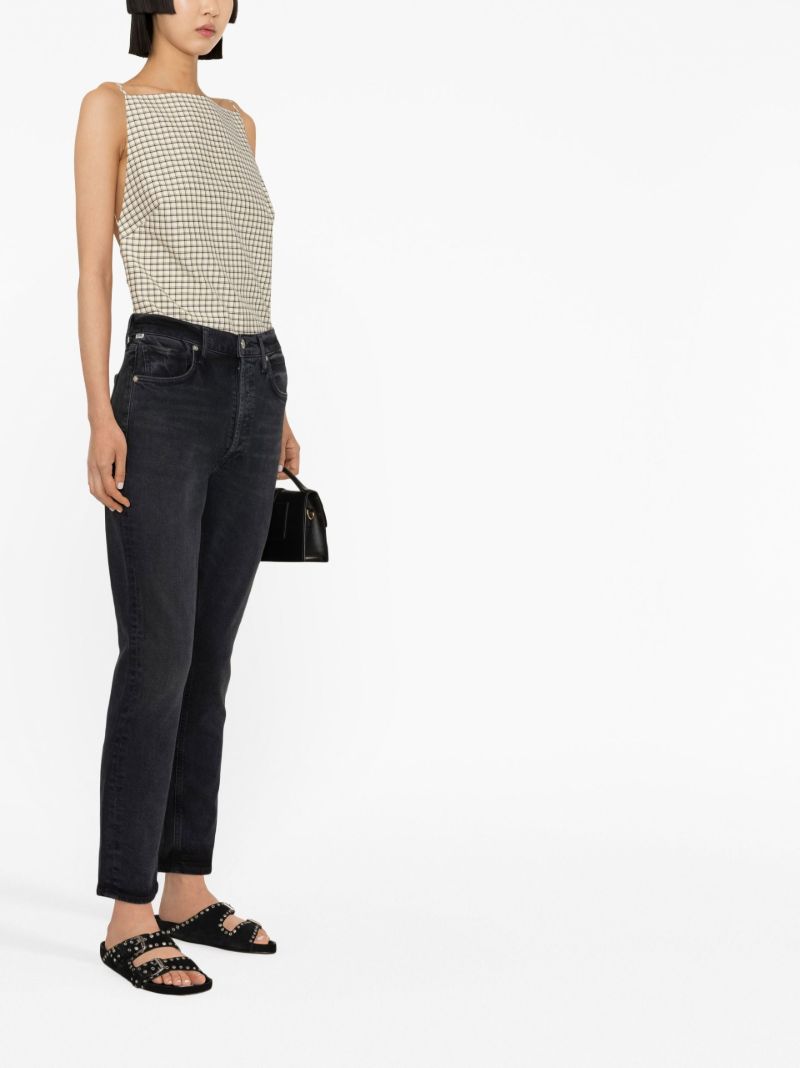 Black Charlotte Straight-leg Jeans
