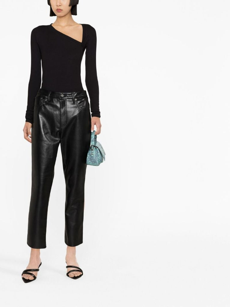 Black Jolene Straight-leg Trousers