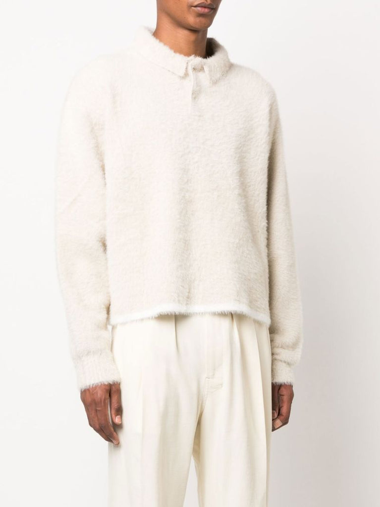 White Le Polo Neve Knit Sweater