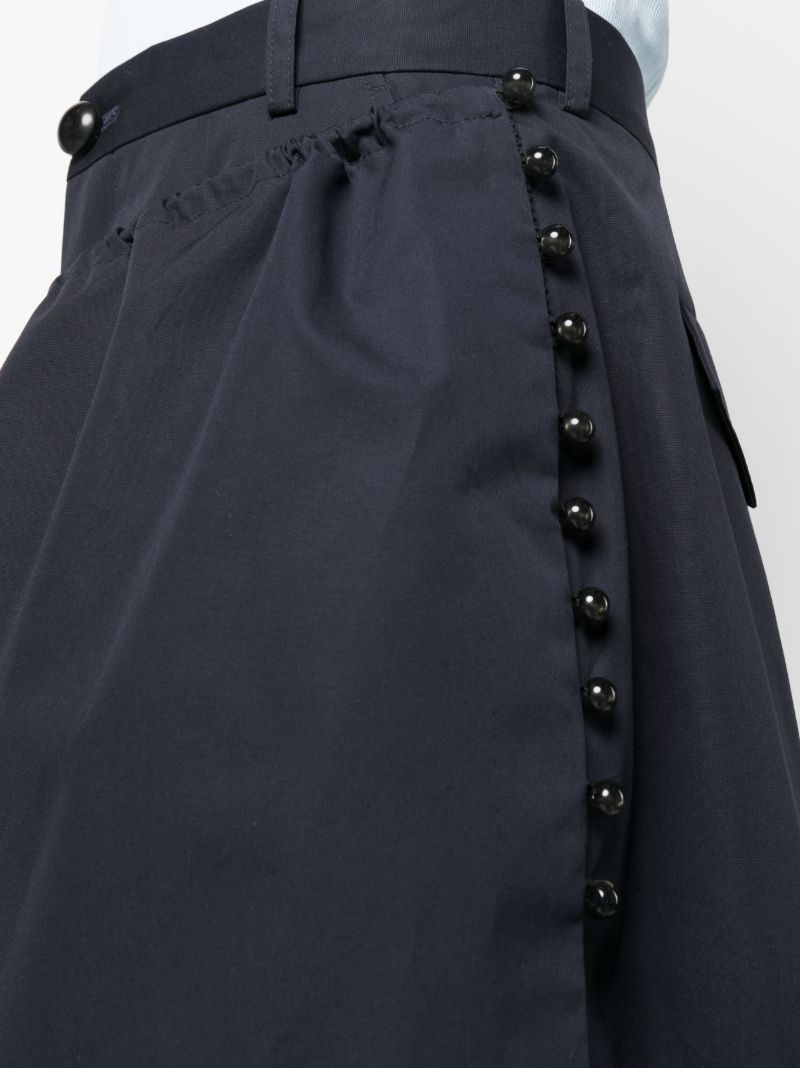 Blue Sozan Draped Shorts