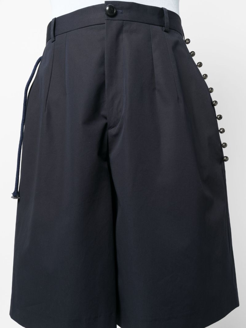 Blue Sozan Draped Shorts