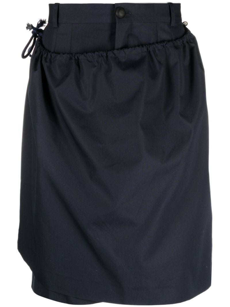 Blue Sozan Draped Shorts