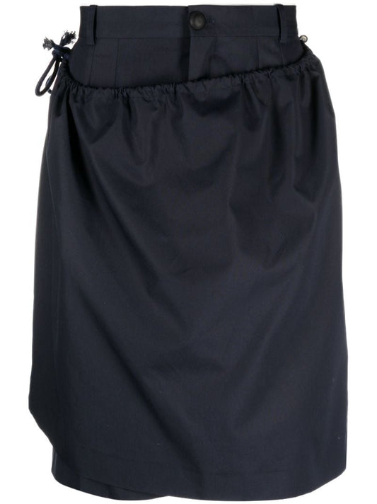 Blue Sozan Draped Shorts