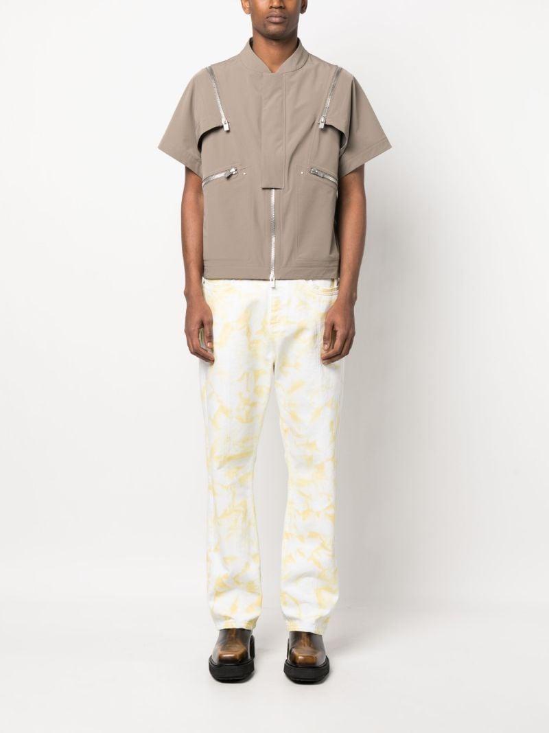 White Bleached Straight-leg Jeans