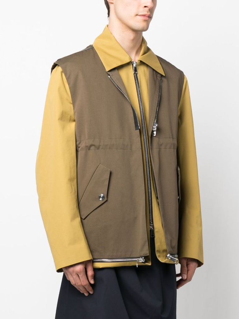 Brown Mori Layered Jacket