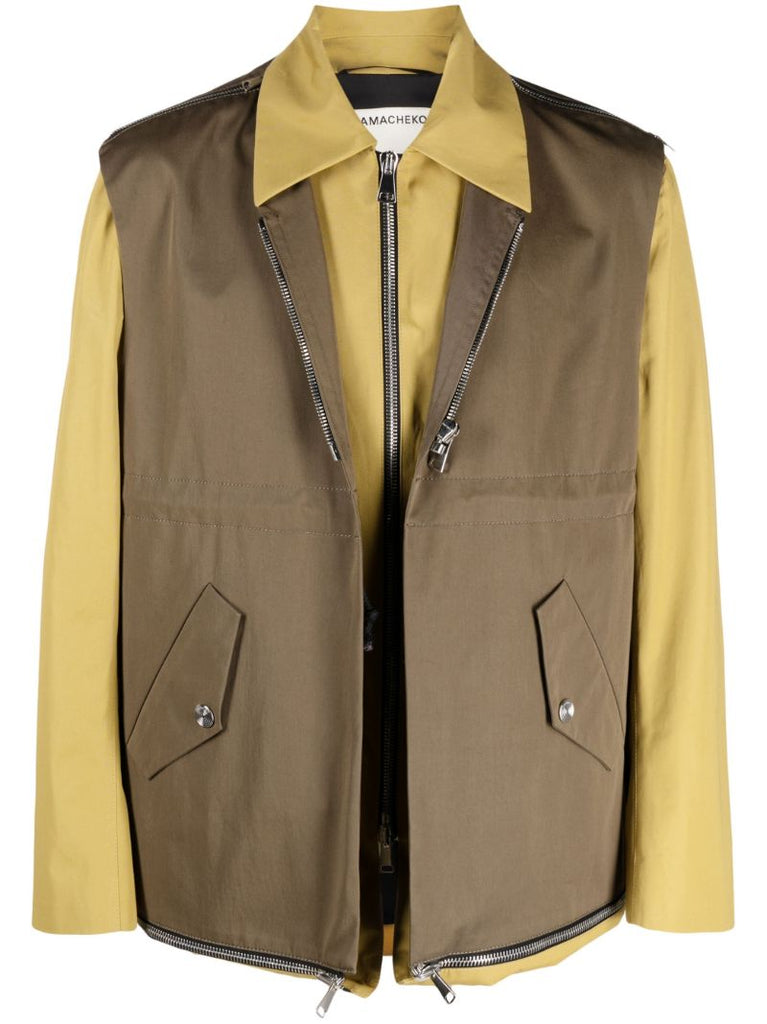 Brown Mori Layered Jacket