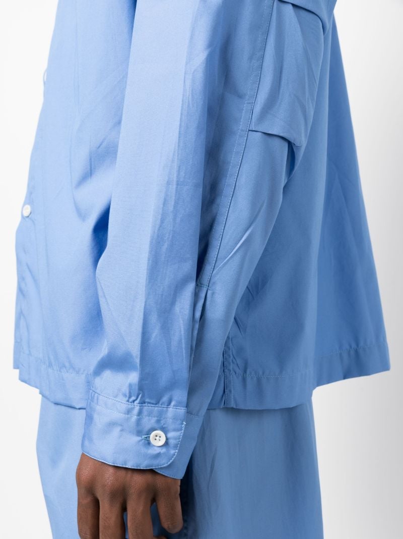 Blue Cotton Shirt Jacket