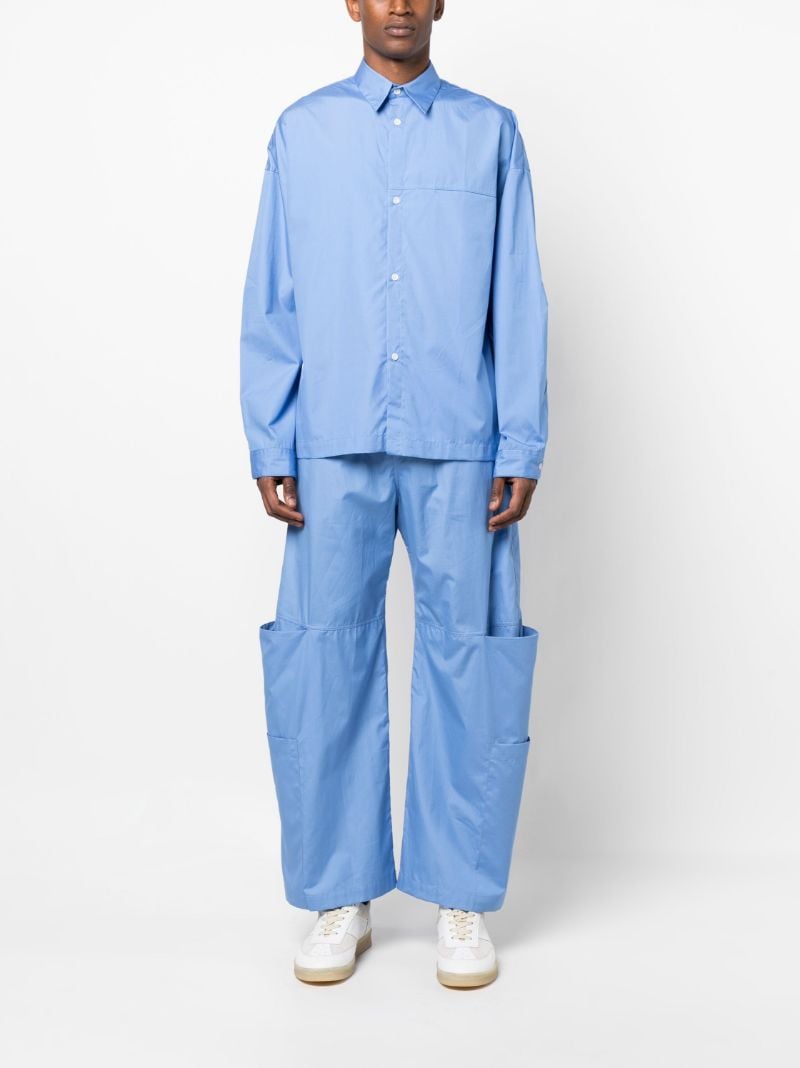 Blue Cotton Shirt Jacket