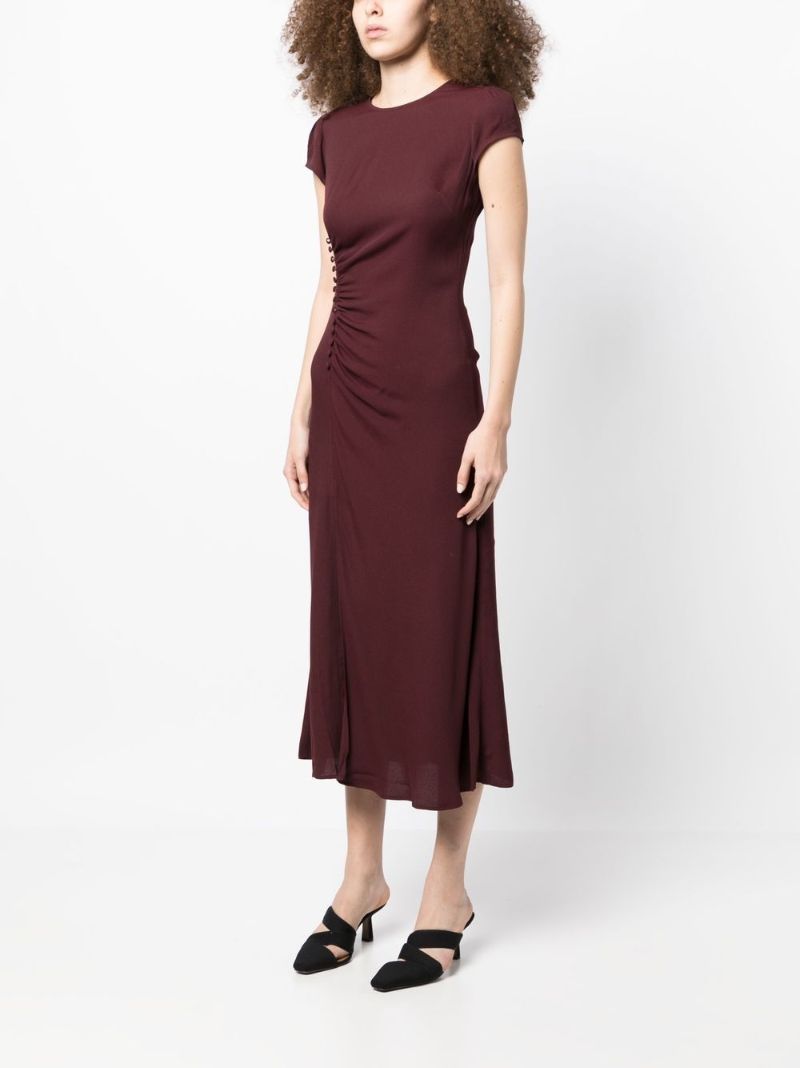 Red Frasier Midi Dress