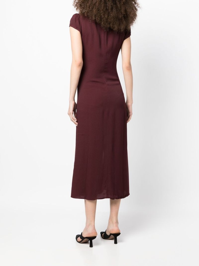 Red Frasier Midi Dress