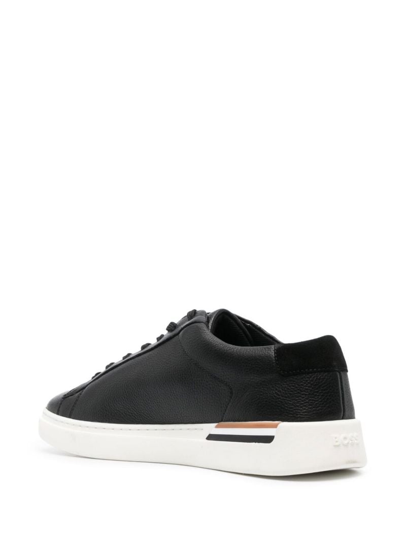 Black Clint Tenn Leather Sneakers