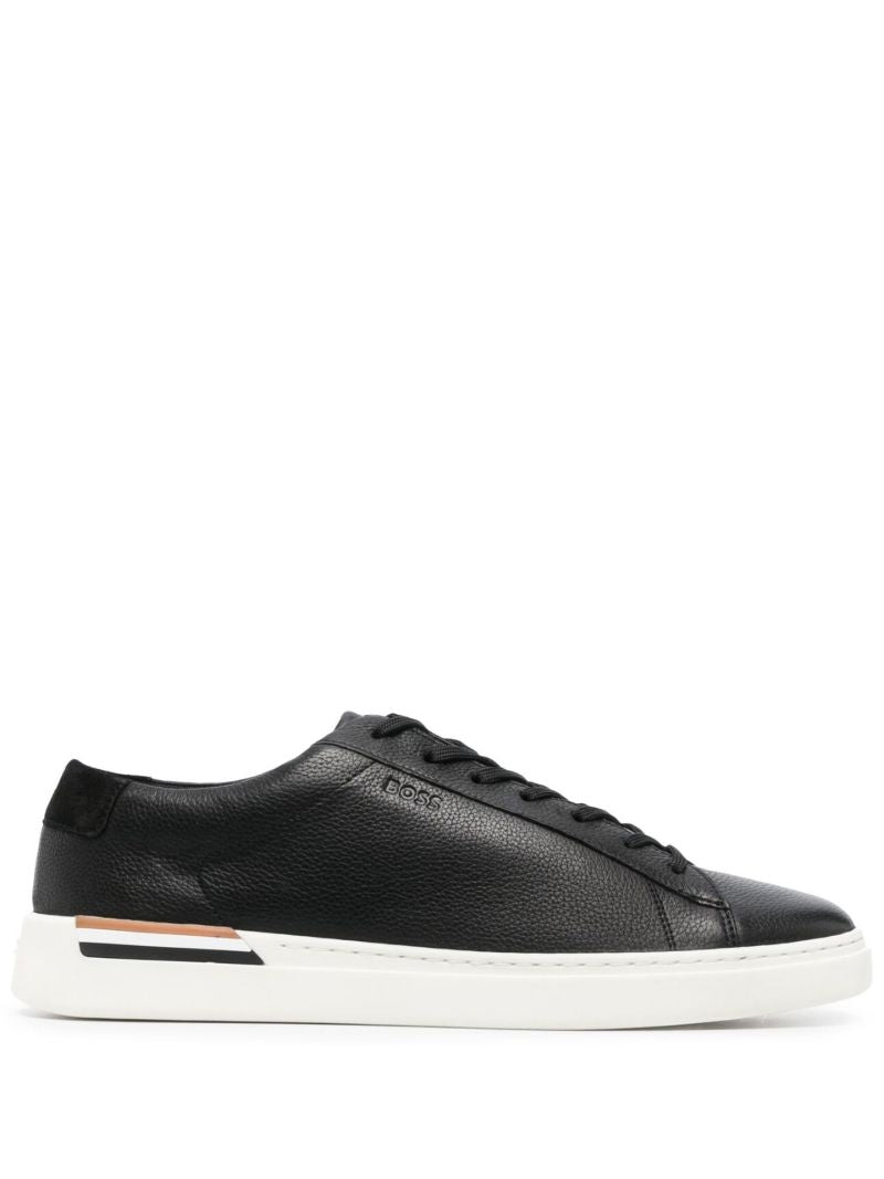 Black Clint Tenn Leather Sneakers