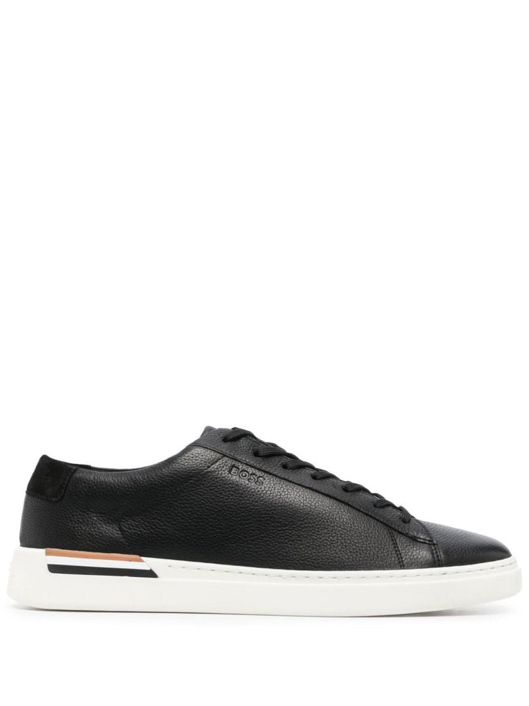 Black Clint Tenn Leather Sneakers