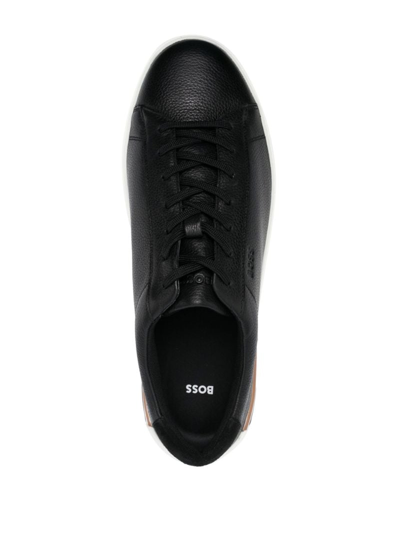 Black Clint Tenn Leather Sneakers
