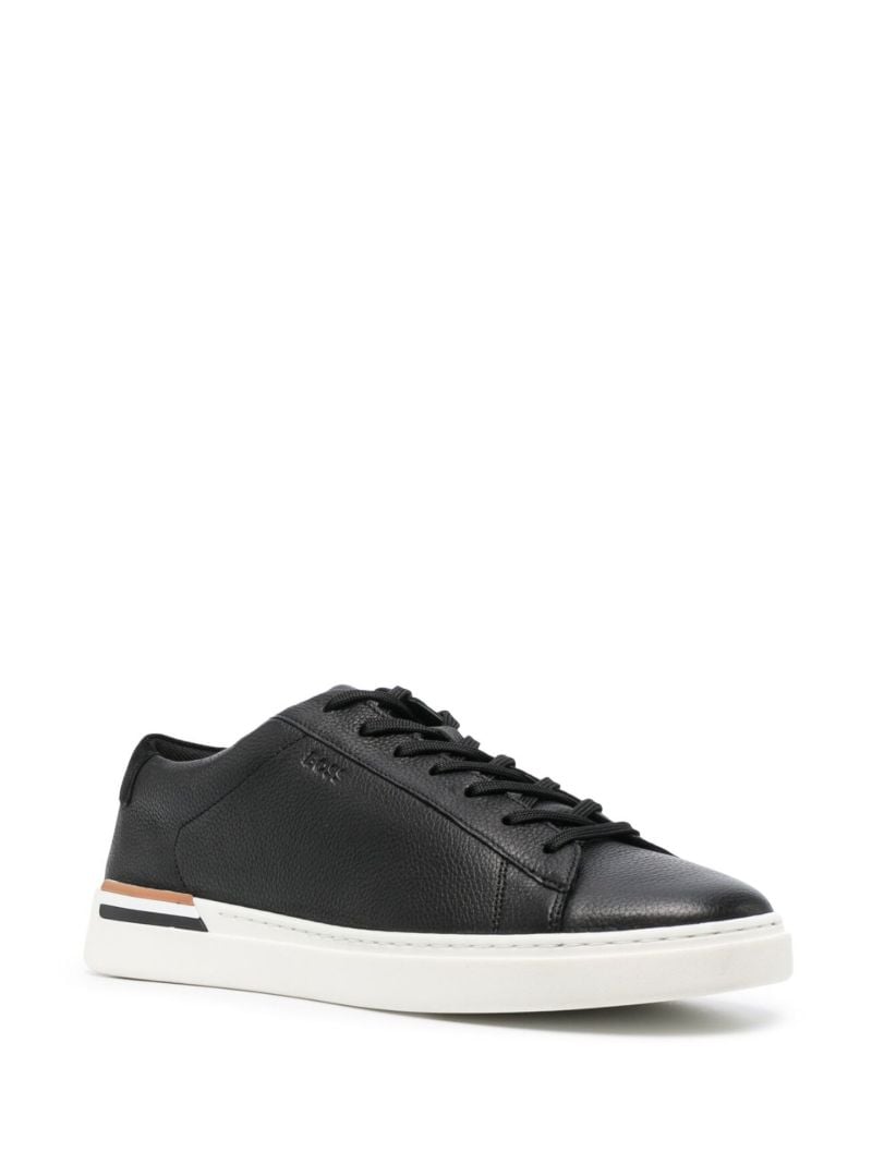 Black Clint Tenn Leather Sneakers