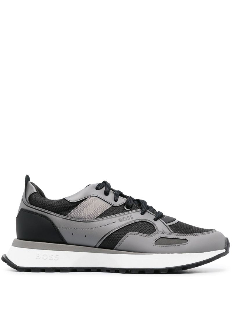 Grey Jonah Runn Leather Sneakers