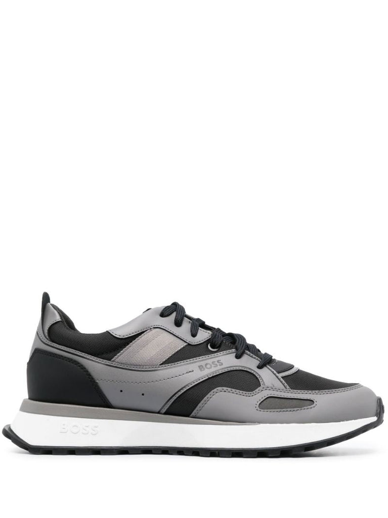 Grey Jonah Runn Leather Sneakers