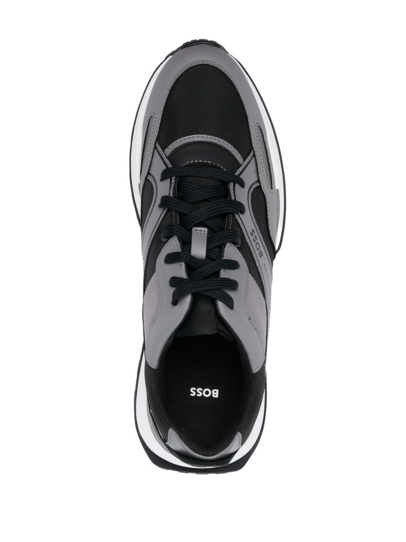 Grey Jonah Runn Leather Sneakers