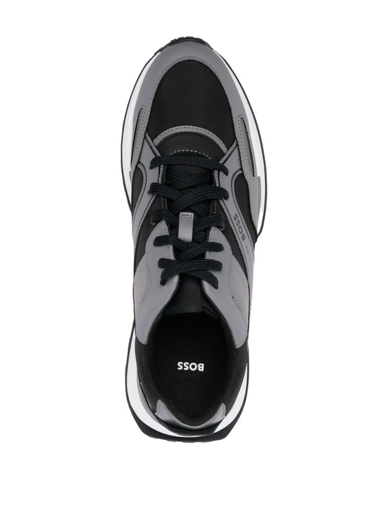 Grey Jonah Runn Leather Sneakers