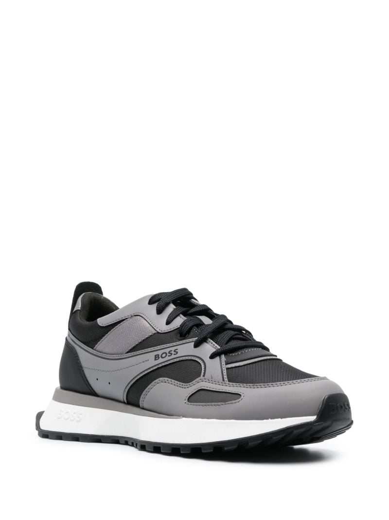 Grey Jonah Runn Leather Sneakers