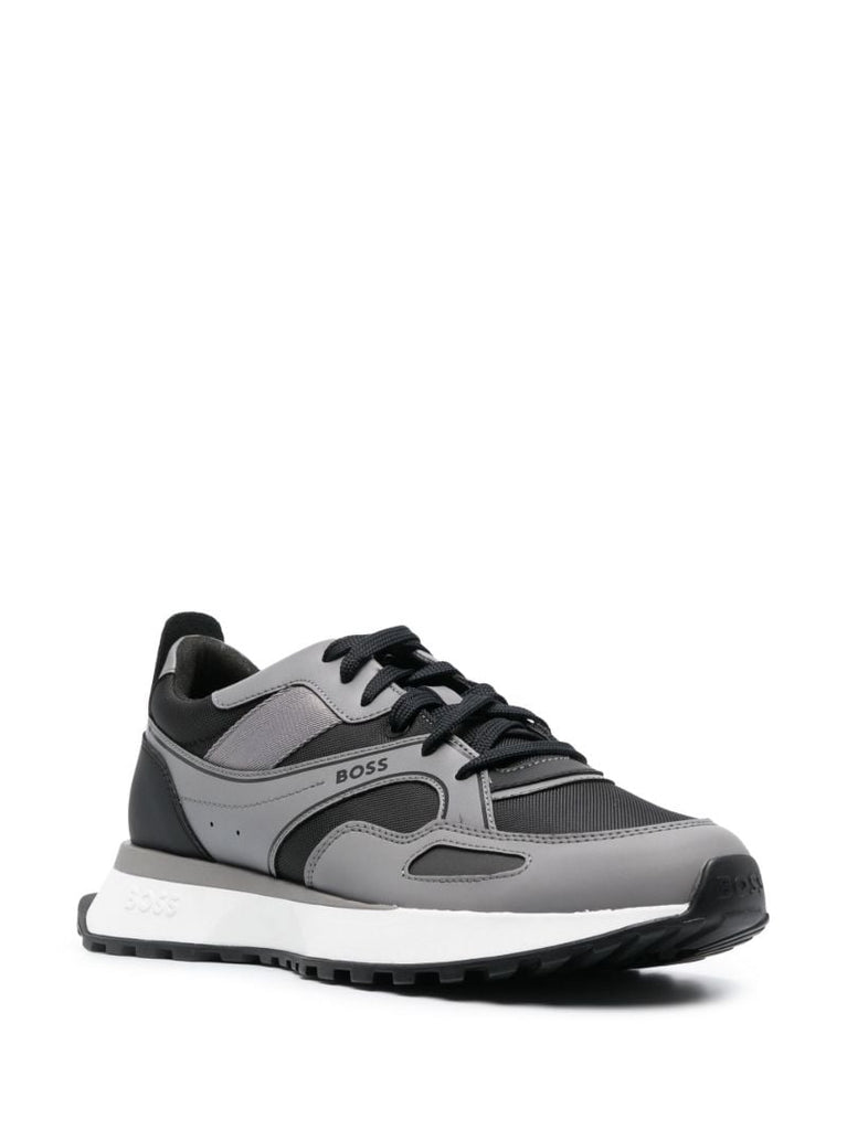 Grey Jonah Runn Leather Sneakers