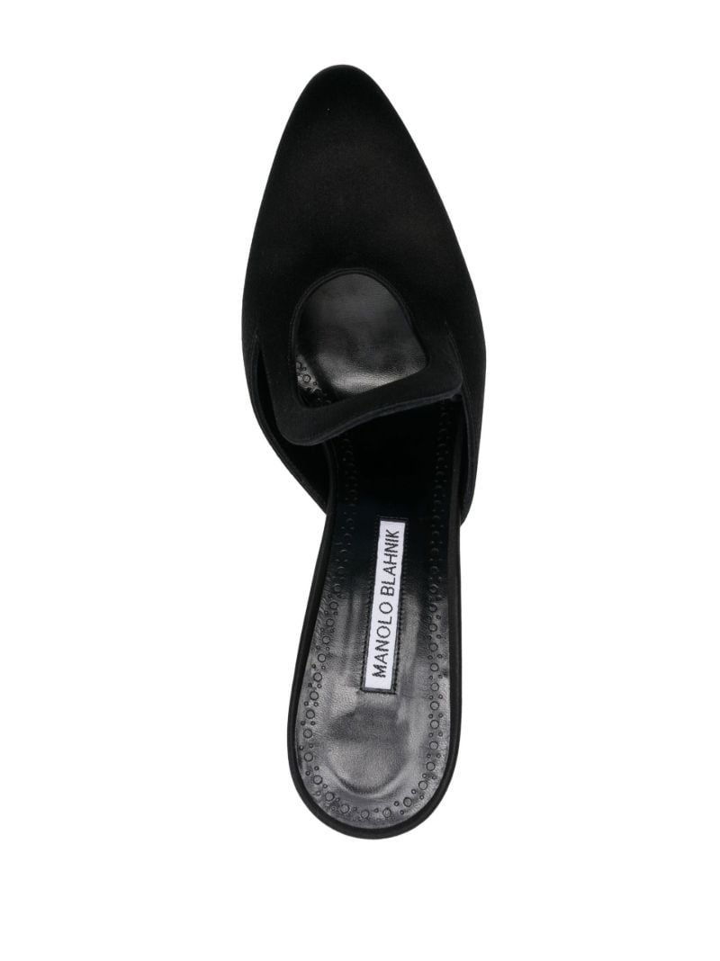Black  Fugati 90 Satin Mules