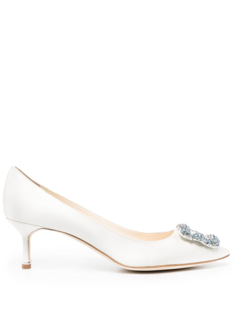 Neutral Hangisi 50 Crystal Satin Pumps