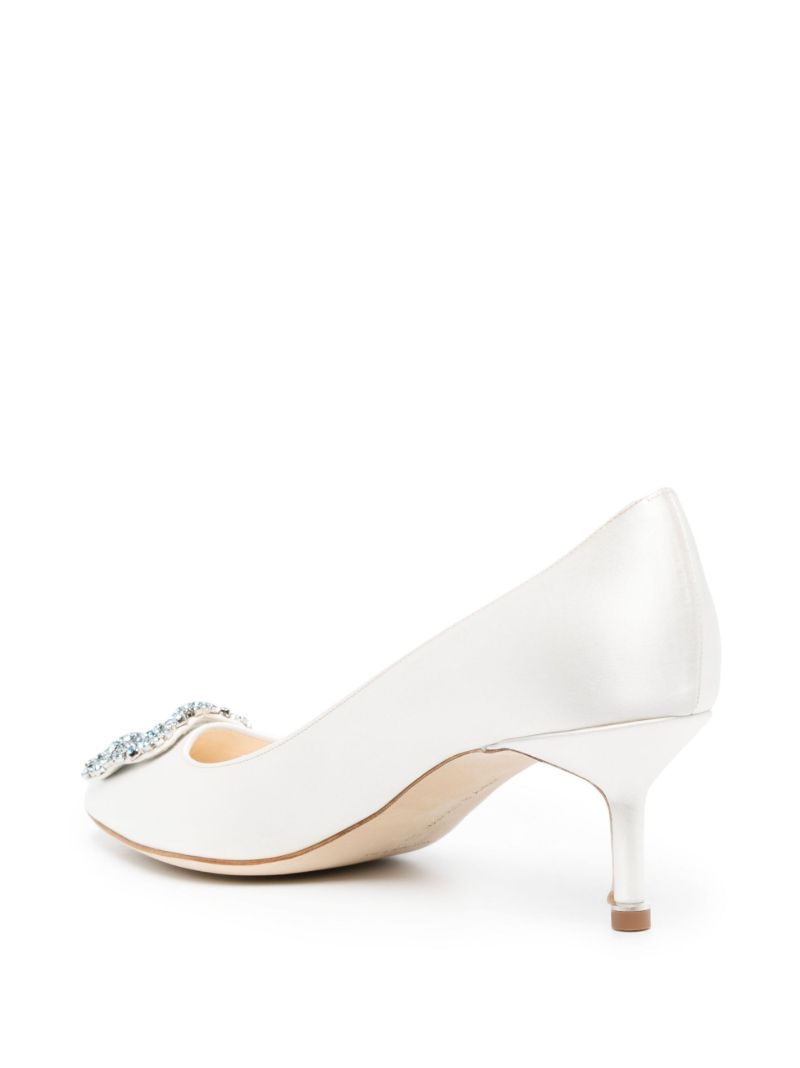 Neutral Hangisi 50 Crystal Satin Pumps