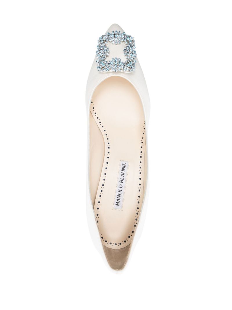 Neutral Hangisi 50 Crystal Satin Pumps