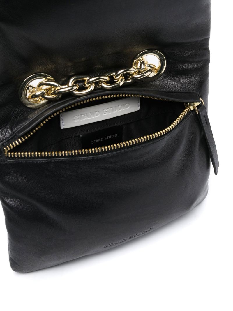 Black Gigi Reversible Leather Shoulder Bag