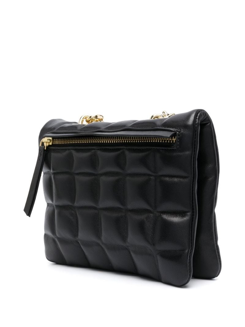 Black Gigi Reversible Leather Shoulder Bag