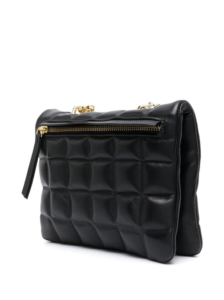 Black Gigi Reversible Leather Shoulder Bag