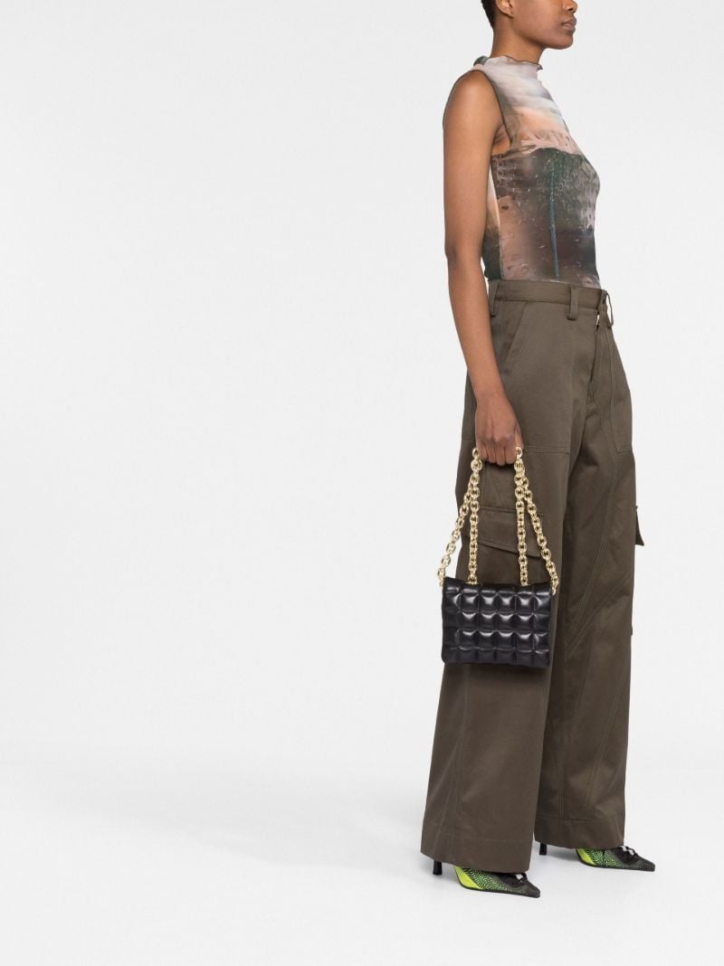 Black Gigi Reversible Leather Shoulder Bag