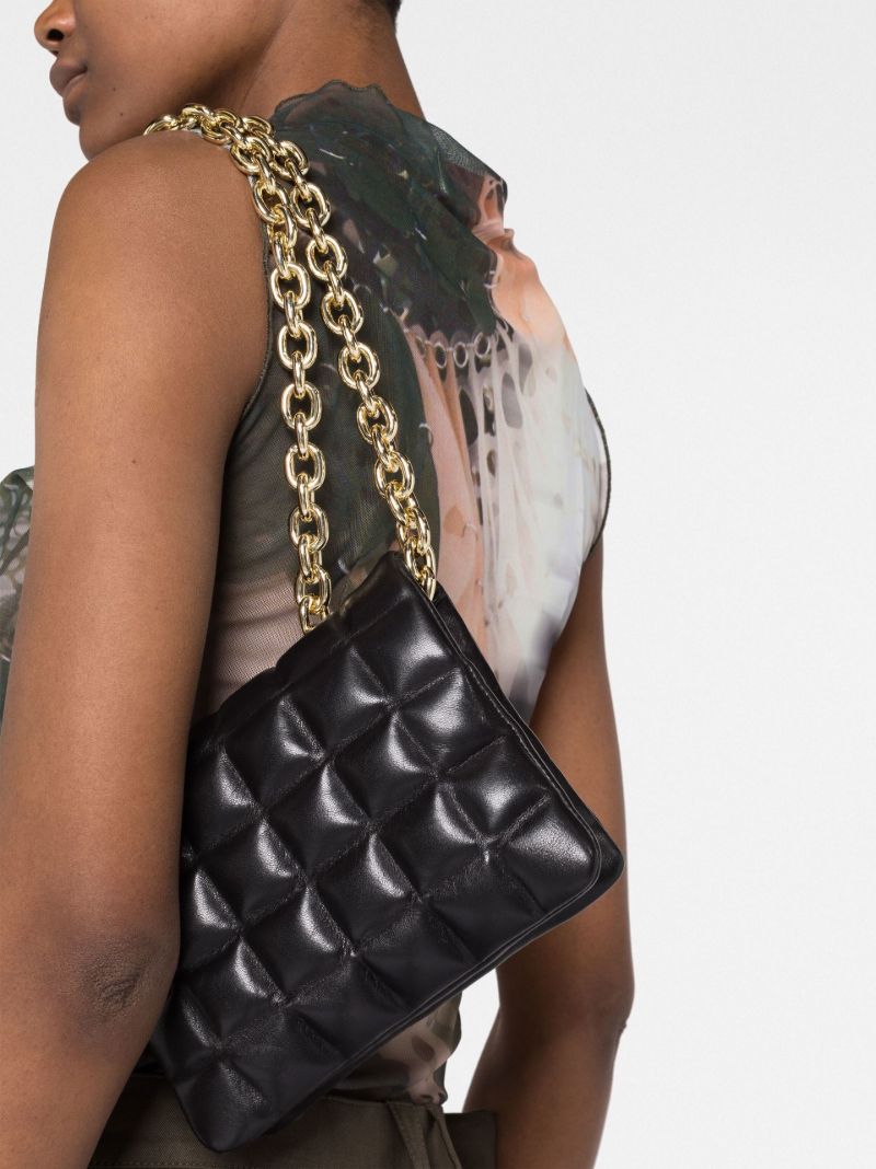 Black Gigi Reversible Leather Shoulder Bag