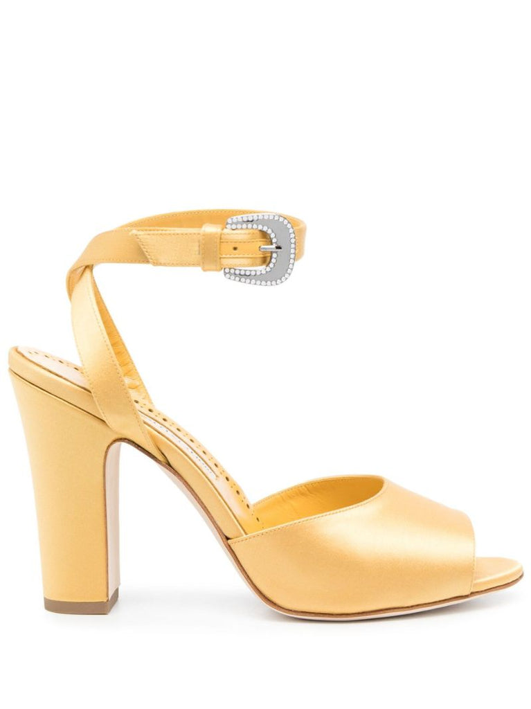 Yellow 110 Silk Sandals