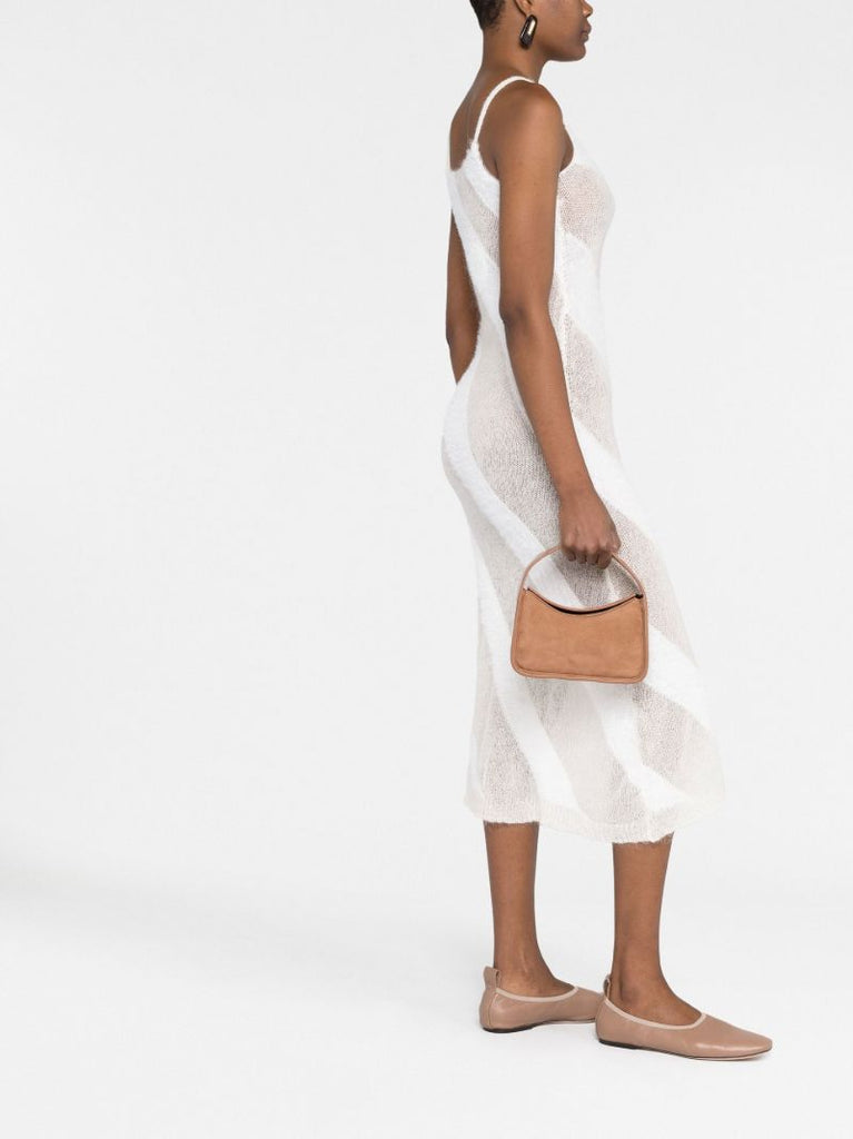 Brown Minnie Suede Shoulder Bag