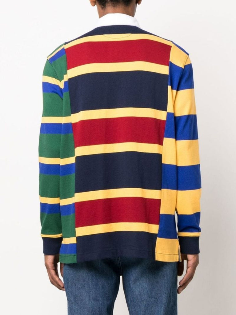Red Striped Cotton Polo Shirt