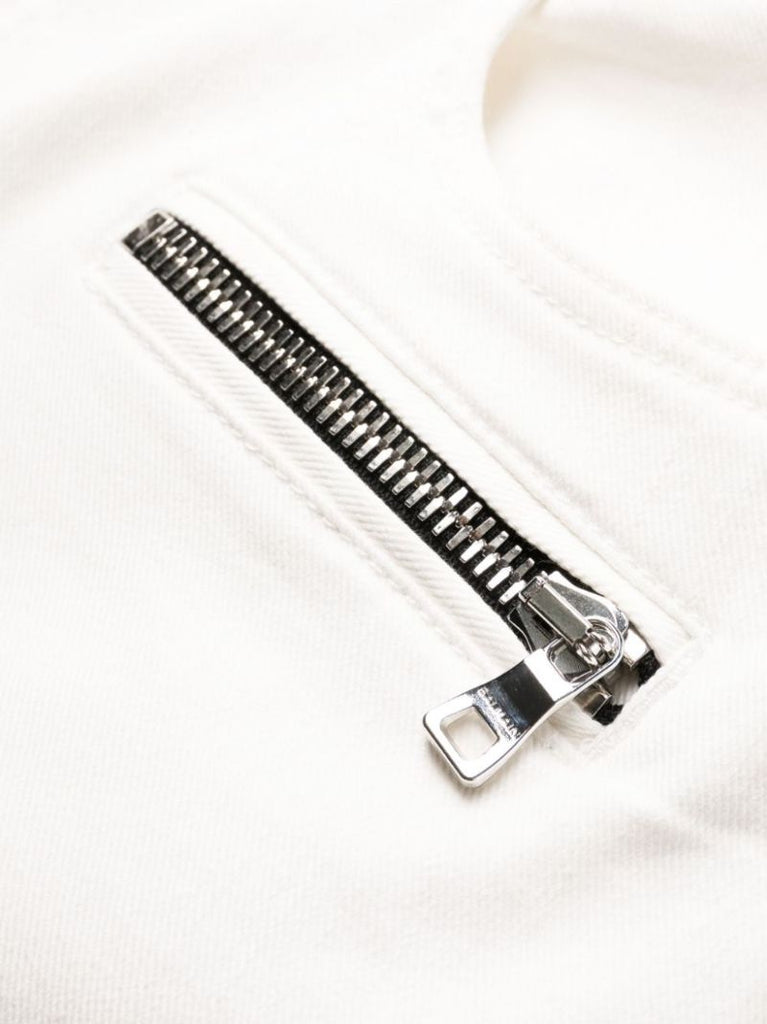 White Panelled Skinny Jeans