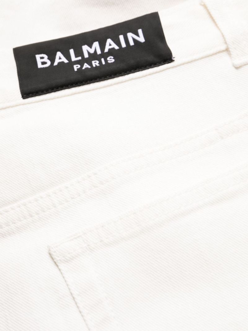White Panelled Skinny Jeans