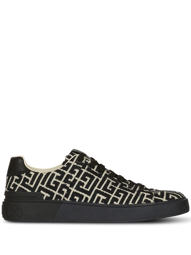Balmain B Court Snkr Mngrm Jcqrd