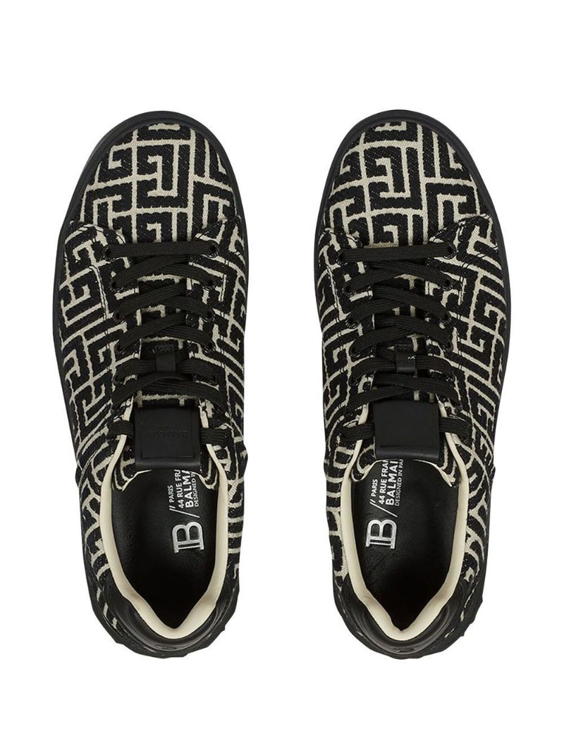 Balmain B Court Snkr Mngrm Jcqrd
