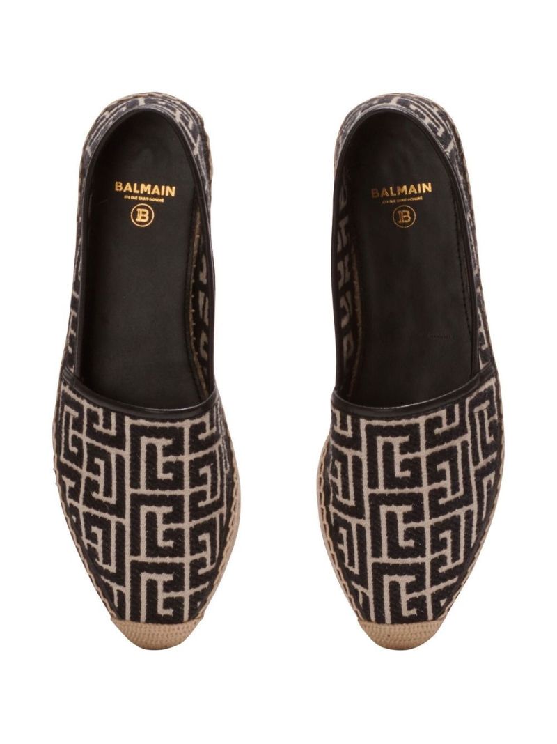 Brown Geometric Logo Pattern Espadrilles