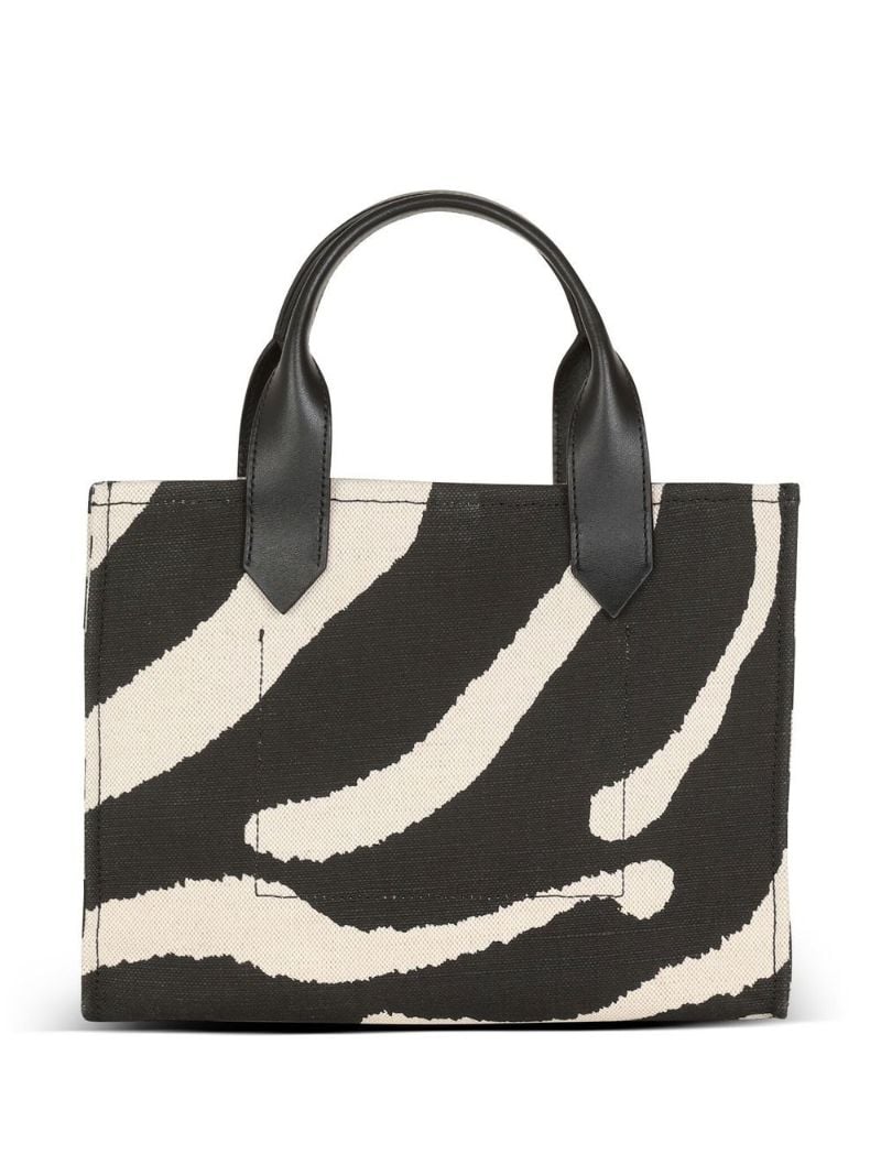 Black B-army 42 Zebra Print Tote Bag