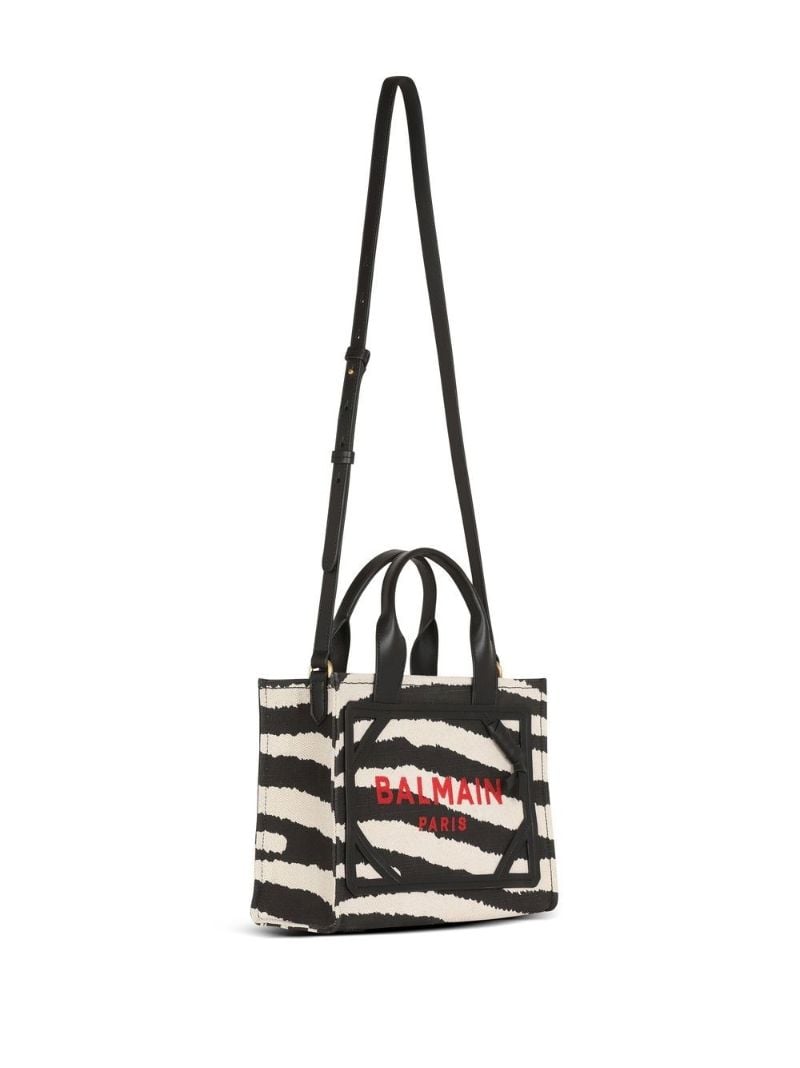 Black B-army 42 Zebra Print Tote Bag