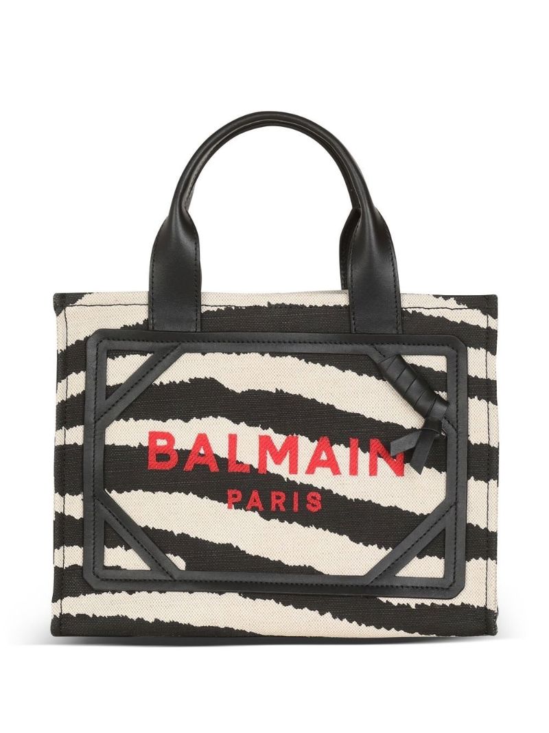 Black B-army 42 Zebra Print Tote Bag